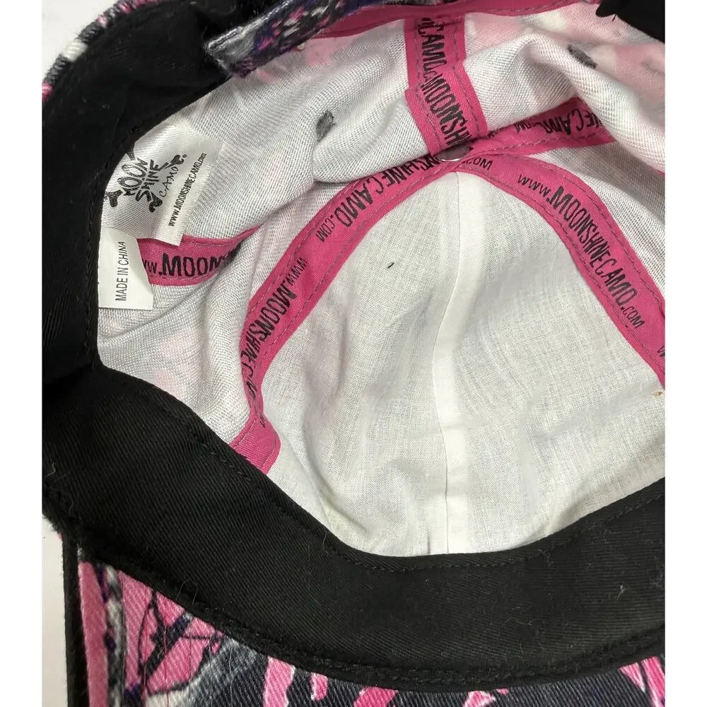 Moonshine Camo Muddy Girl Hunt Dirty Cap Hat Black Pink Gray White Purple Lined